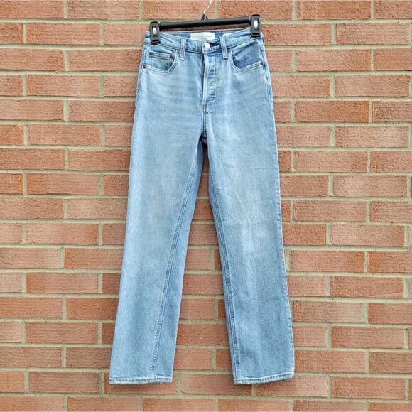 Aritzia Denim Forum Arlo High Rise Straight High-waisted straight jeans size 24 - Picture 2 of 7